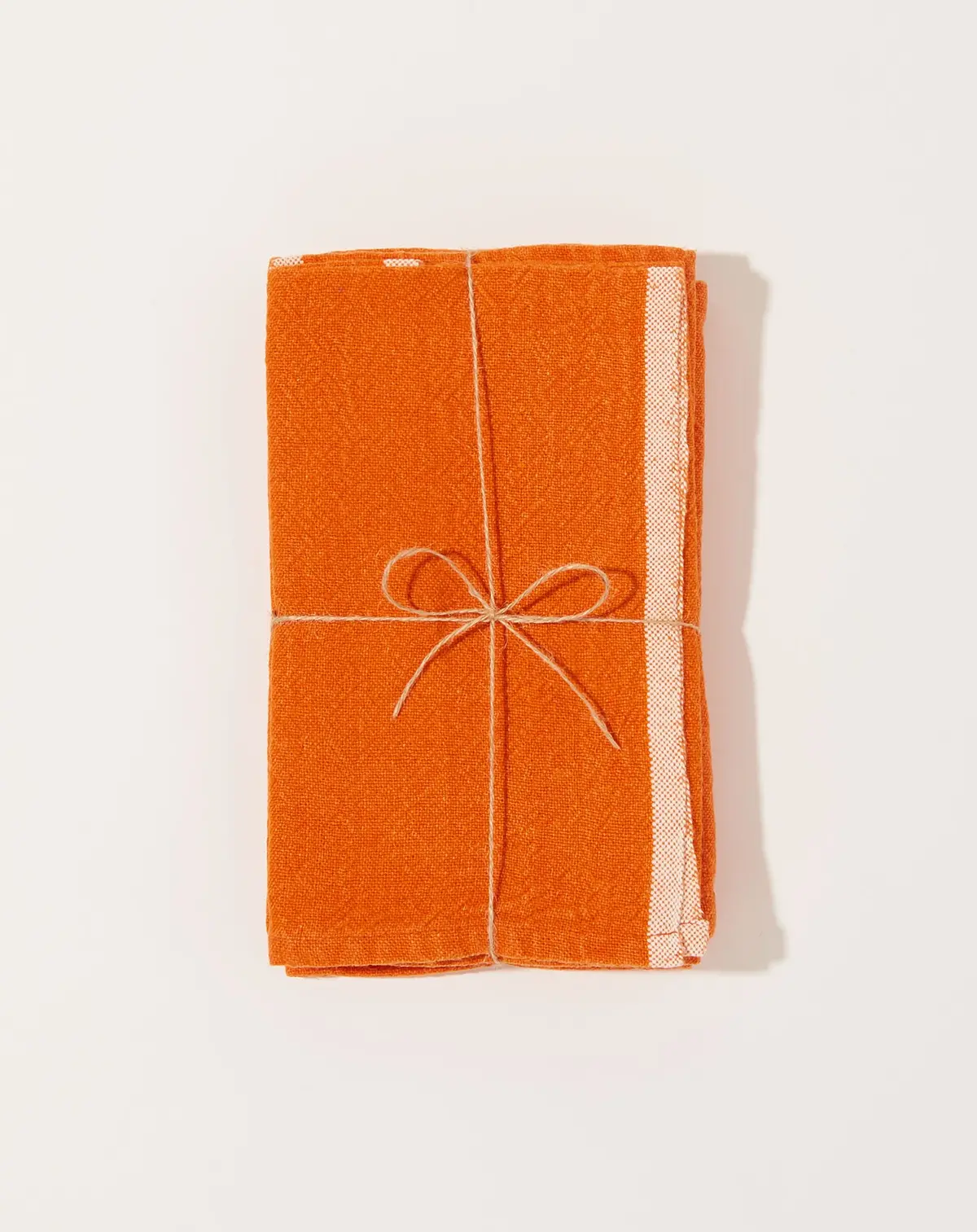 Chunky Linen Napkins In Orange, Set Of 4 1