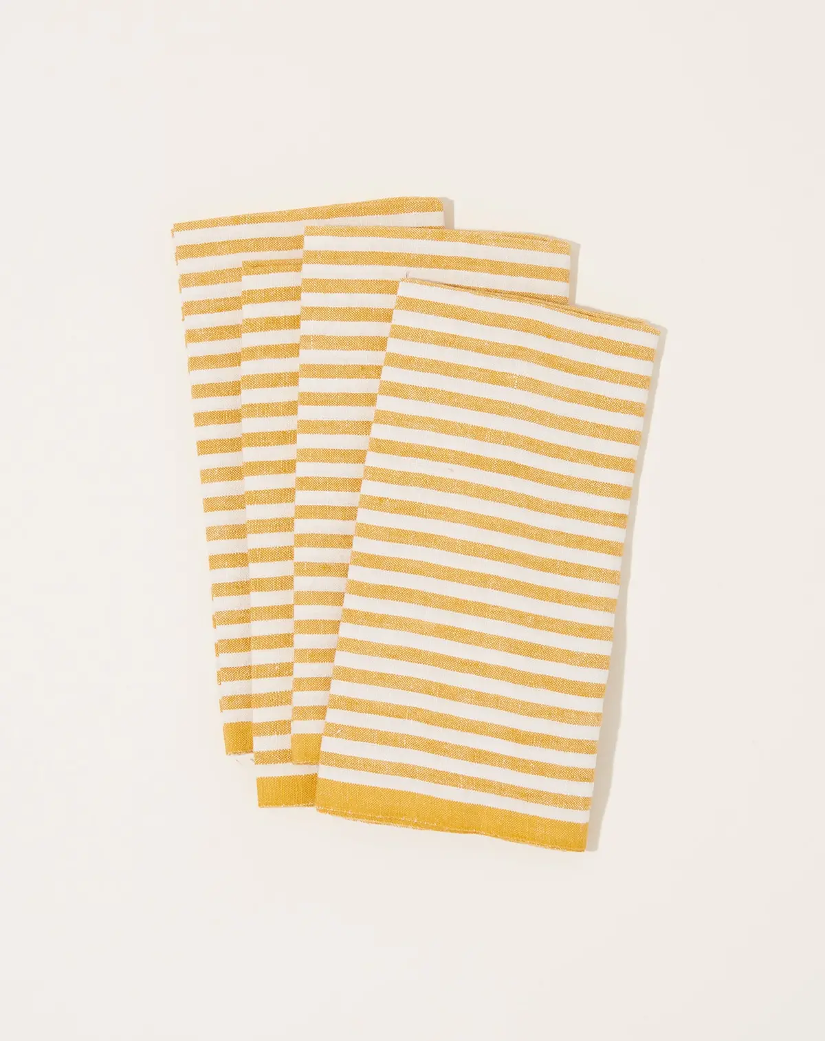 Ticking Stripe Napkin In Mustard, Set Of 4 1