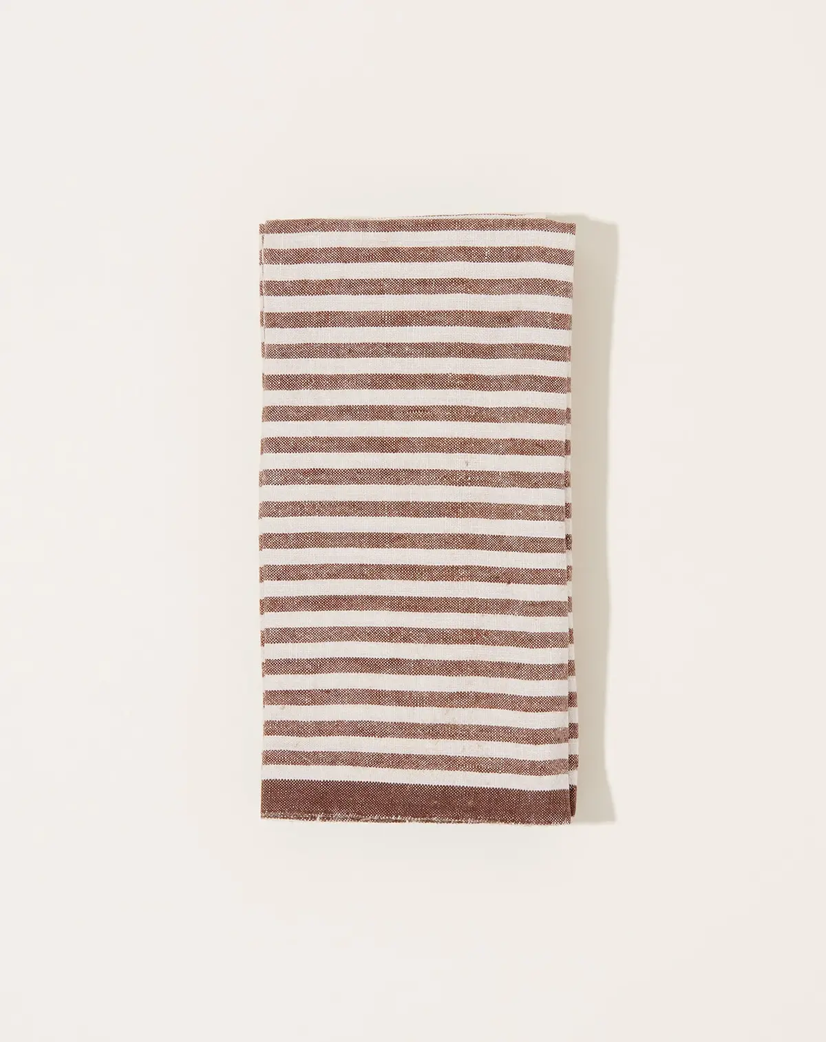 Ticking Stripe Napkin In Walnut, Set Of 4 1