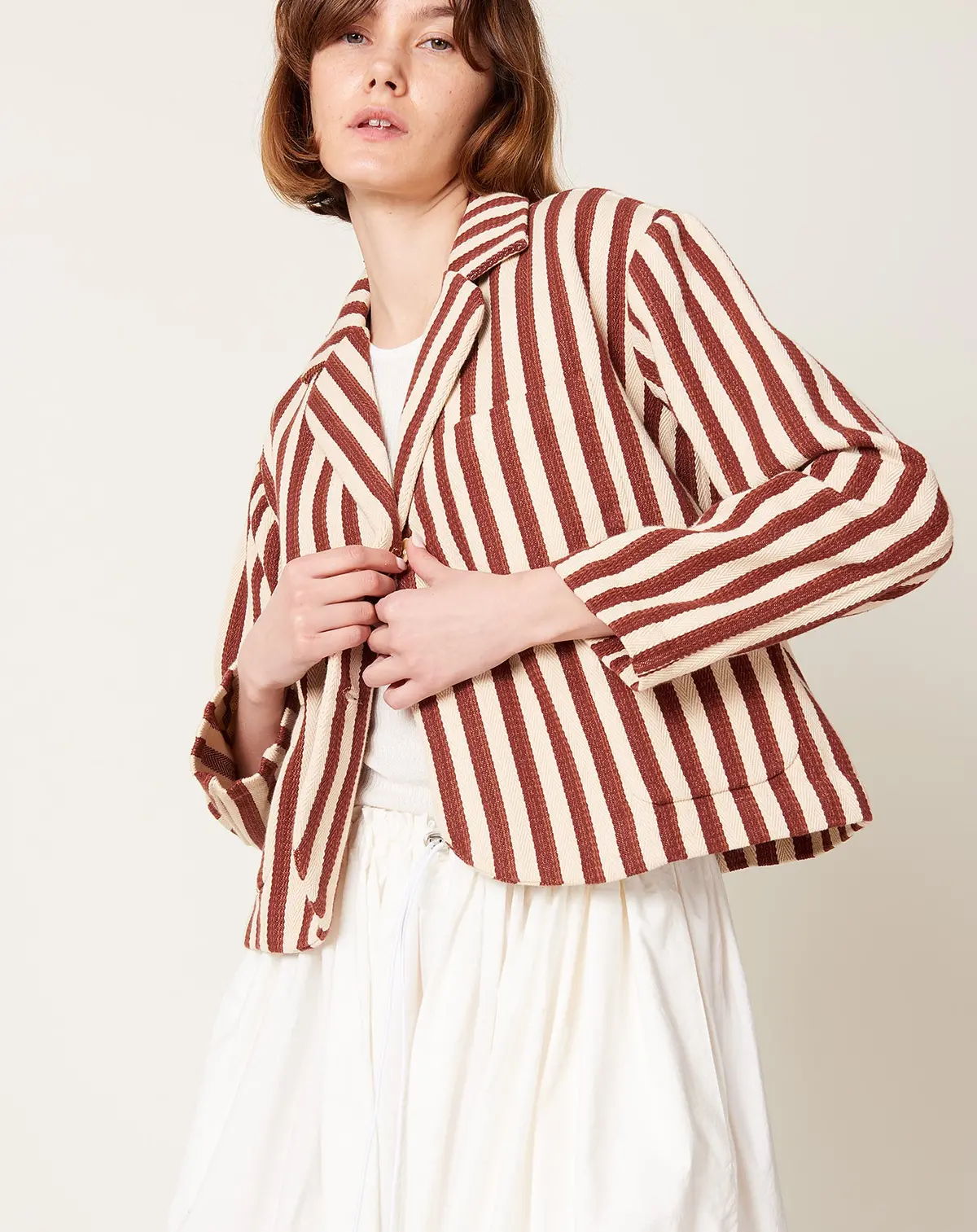 Bernay Jacket In Auburn Stripe 1