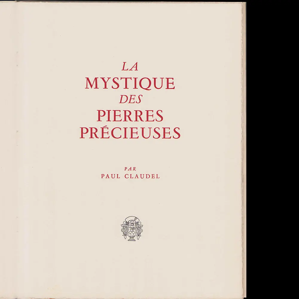 Cartier - La Mystique Des Pierres Précieuses Par Paul Claudel (1938) 2
