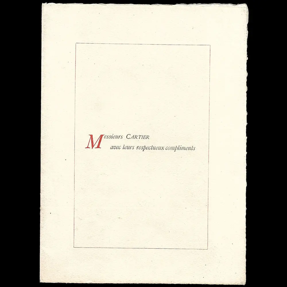 Cartier - Exposition Des Cadeaux De Fin D'année, Invitation Des Frères Cartier (1900S) 1