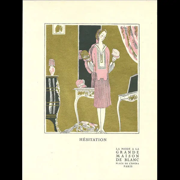 Hésitation, Planche De Louis-Marie Jullien Pour La Grande Maison De Blanc (1926) 1