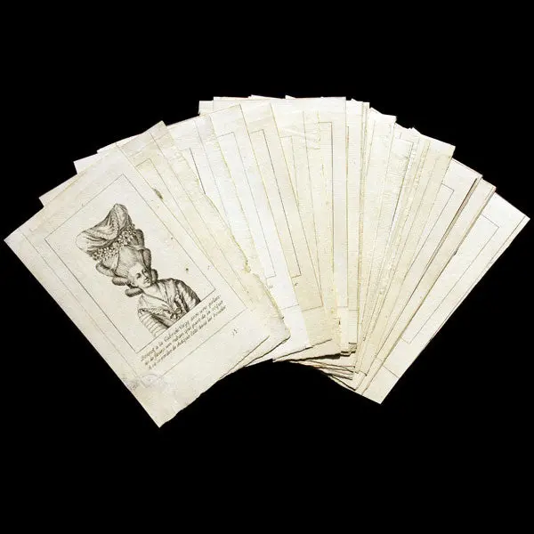 Suite De 31 Coiffures, Inspirées De La Gallerie Des Modes Et Costumes Français (Circa 1780) 1