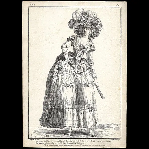 Gallerie Des Modes Et Costumes Français, 1778-1787, Gravure N° Eee 311, L'agacante Eriphile Par Watteau (1785) 1