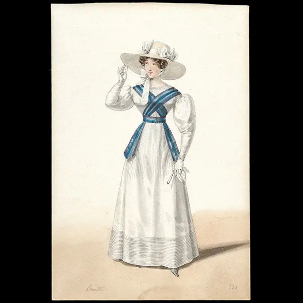 Dessin De Louis-Marie Lanté Pour Le Journal Des Dames Et Des Modes (1824) 1