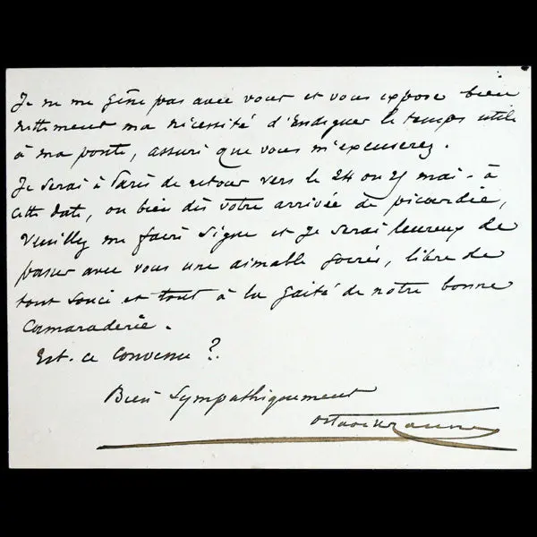 Uzanne - Carte De Correspondance Autographe Signée (Mai 1896) 2