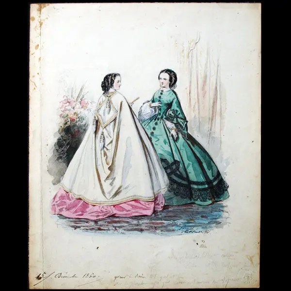 Dessin D'hippolyte Pauquet Pour Le Petit Courrier Des Dames (1860) 1
