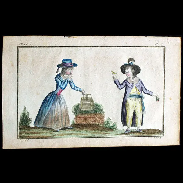 Cabinet Des Modes, Planche I, 23Ème Cahier - Enfants En Redingote (15 Octobre 1786) 1