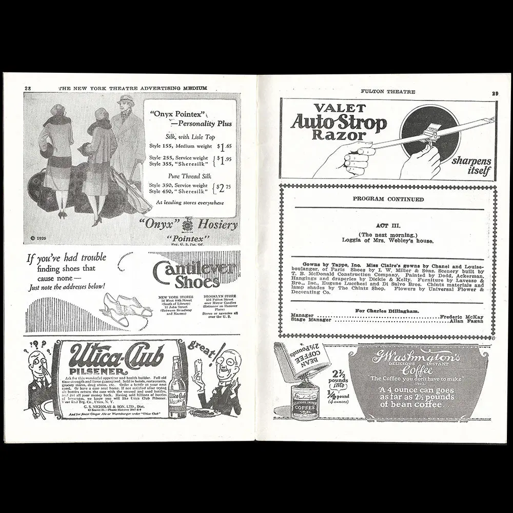 Fulton Theatre - Programme De The Last Of Mrs Cheyney (1925-1926) 2