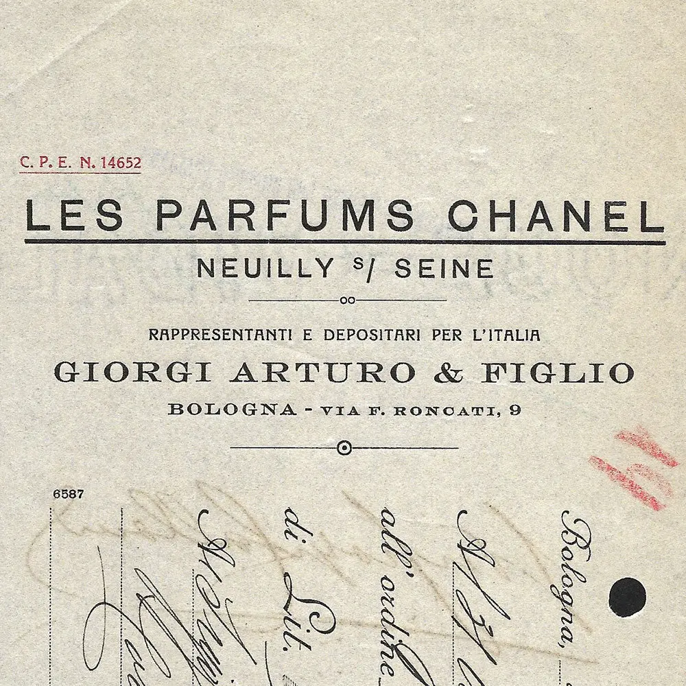 Chanel - Billet À Ordre Du Représentant Italien Des Parfums Chanel (1933) 2