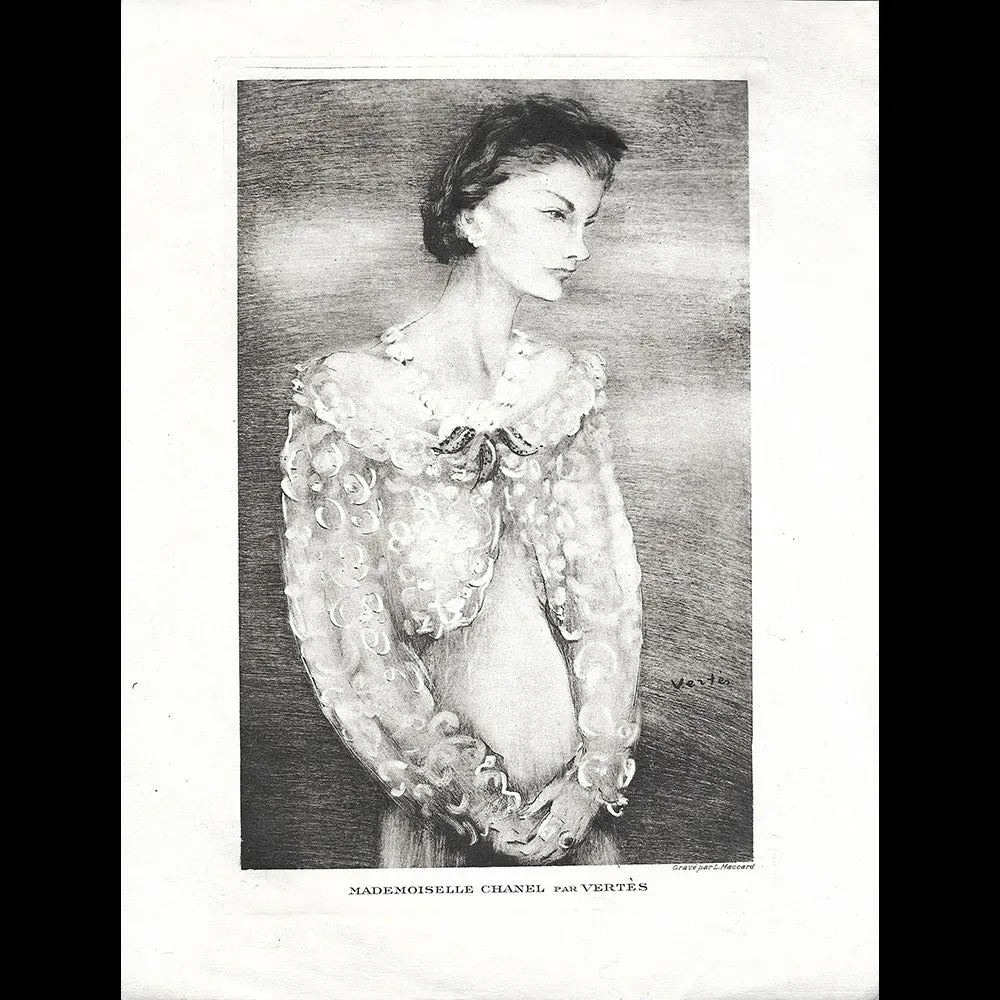 Mademoiselle Chanel Par Vertes, Gravure De Louis Maccard (1938) 1
