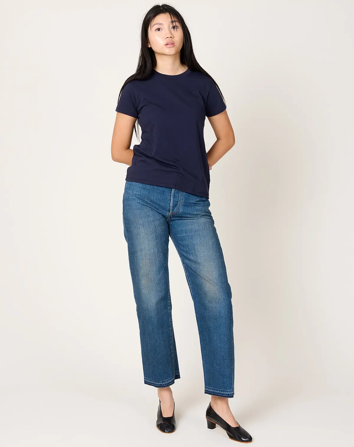 Selvedge Denim Monroe Cut In Dark Distress 1