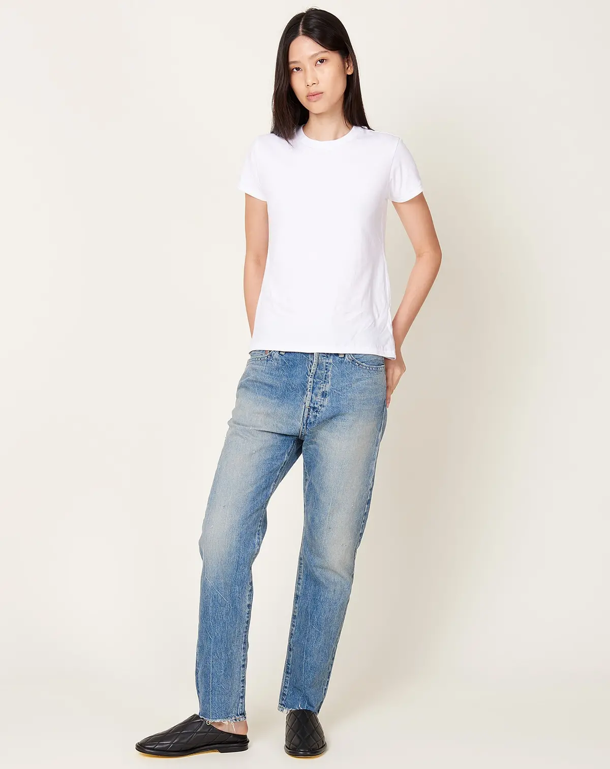 Selvedge Denim Narrow Tapered Cut In Vintage Medium 2