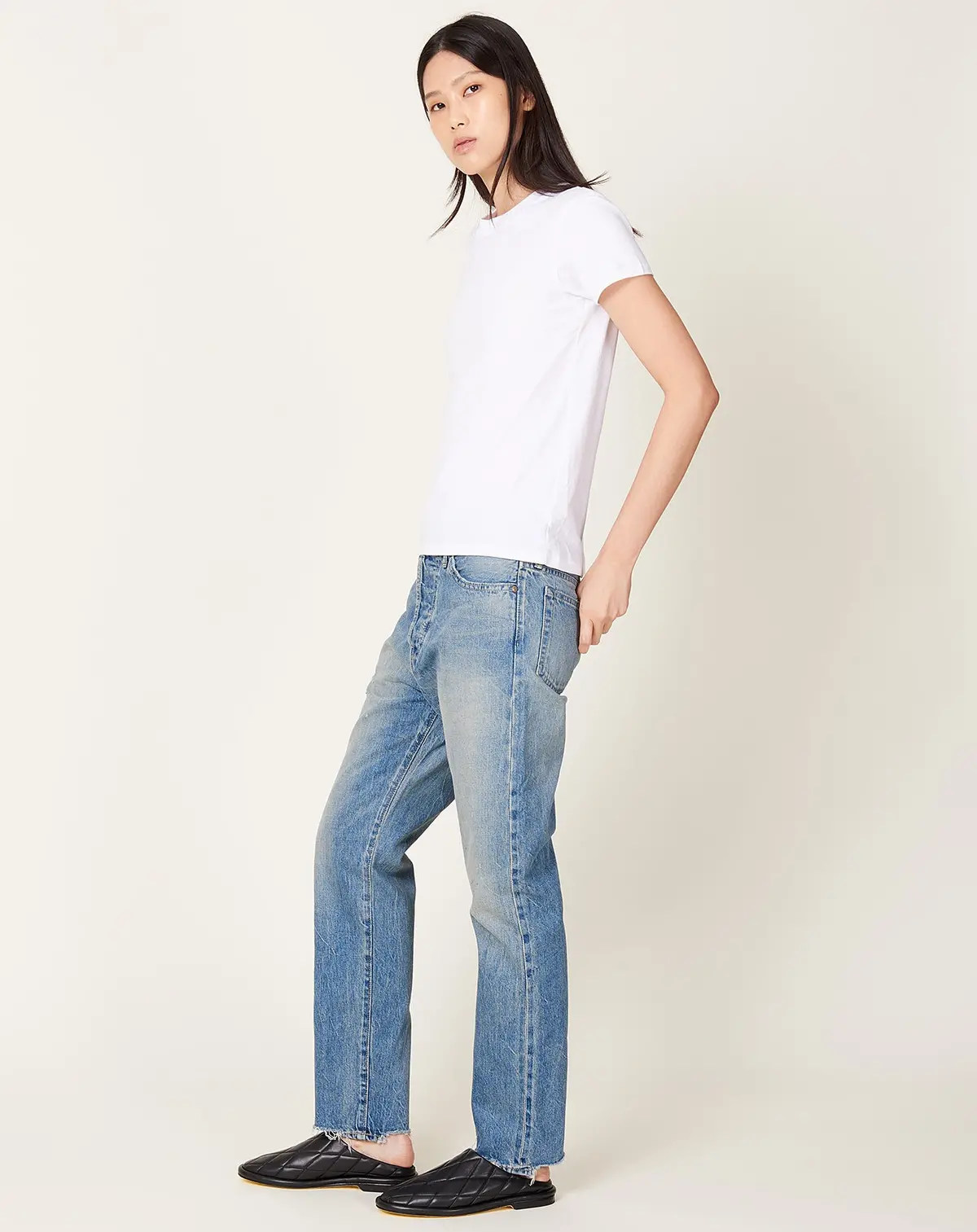 Selvedge Denim Narrow Tapered Cut In Vintage Medium 3