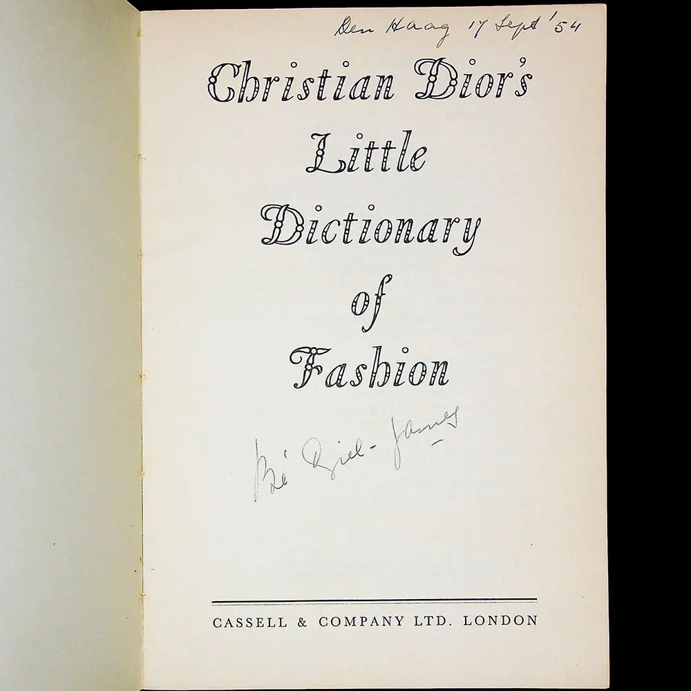 Christian Dior's Little Dictionary Of Fashion (1954) 2