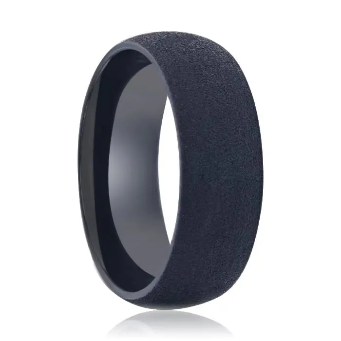 Cimmerian | Black Titanium Ring, Shiny, Domed 1
