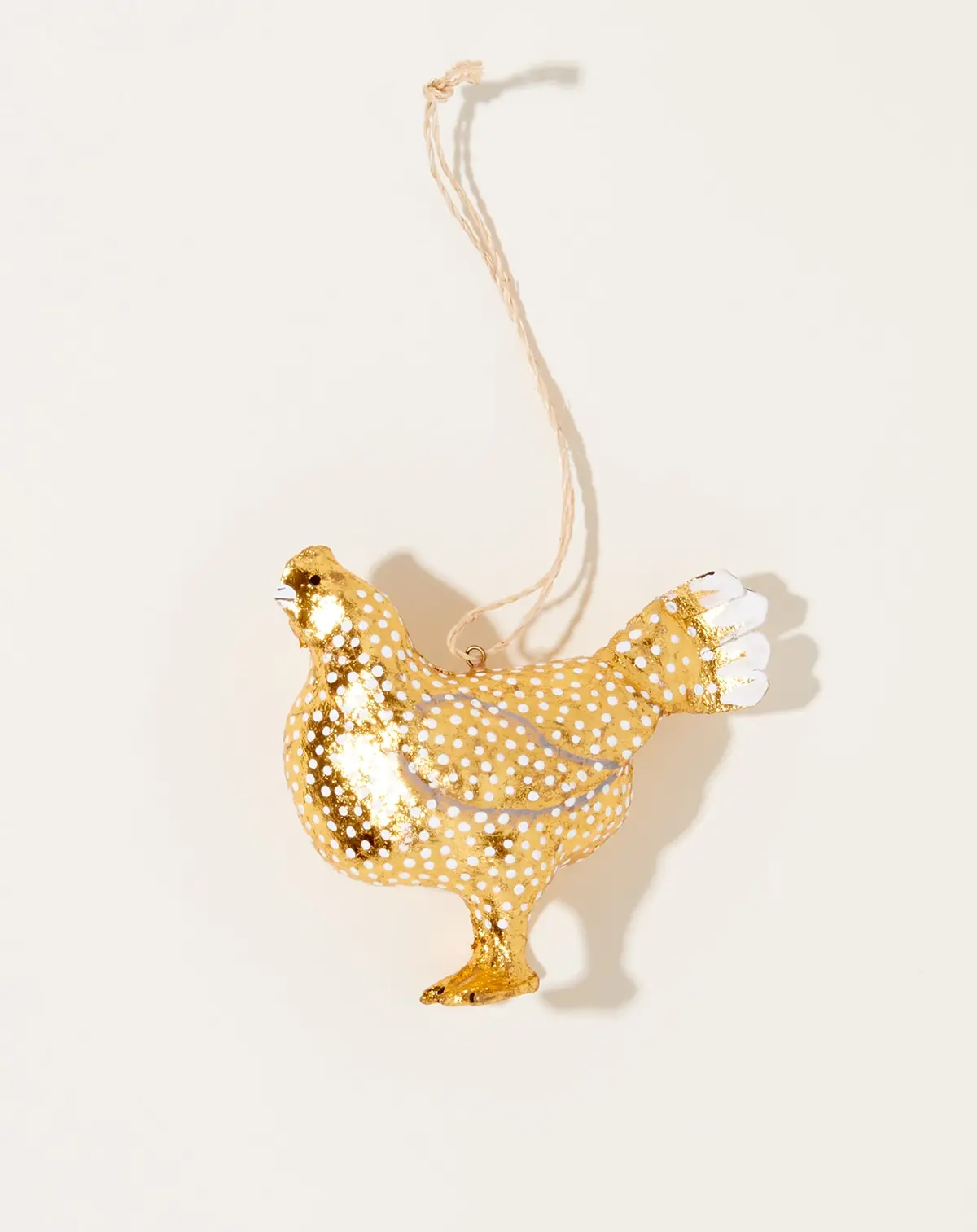 Merriment Hen Ornament In Gold 1