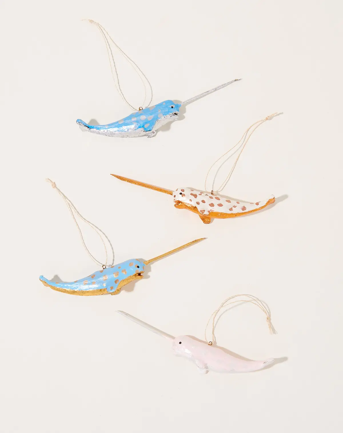 Festive Narwhal Ornament 1