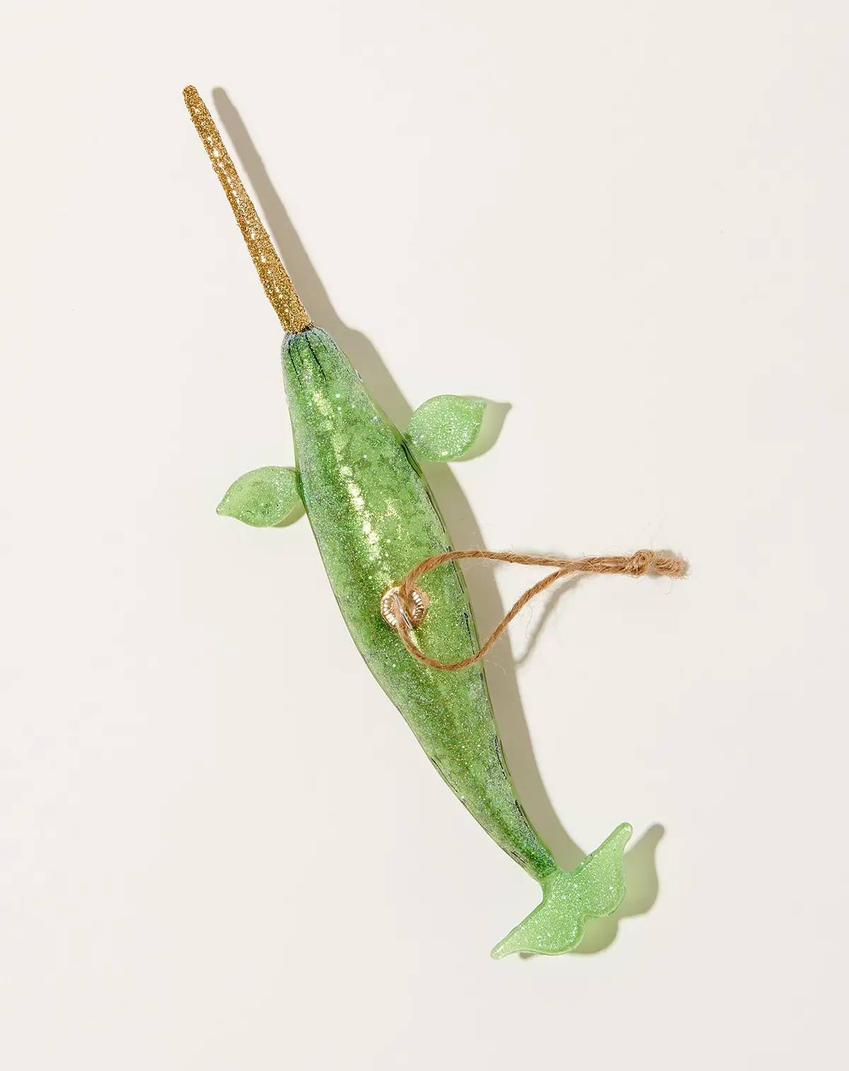 Narwhal Ornament In Green 1