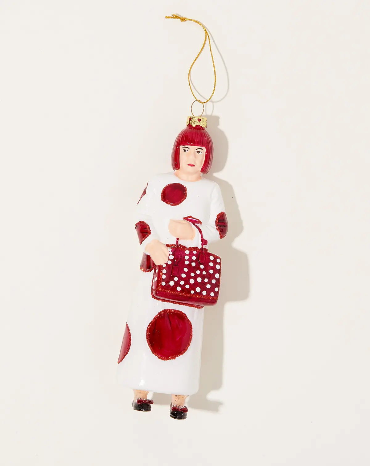Yayoi Kusama Ornament In White And Red 1