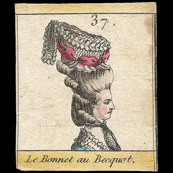 Le Bonnet Au Becquot, Gravure D'une Coiffure (Circa 1770-1780) 1