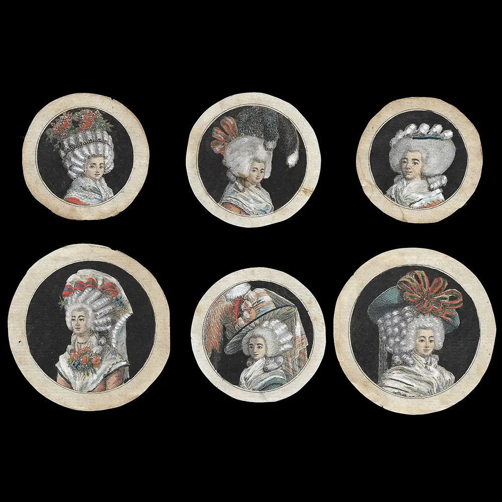 Coiffure - Réunion De 6 Gravures (Circa 1780S) 1