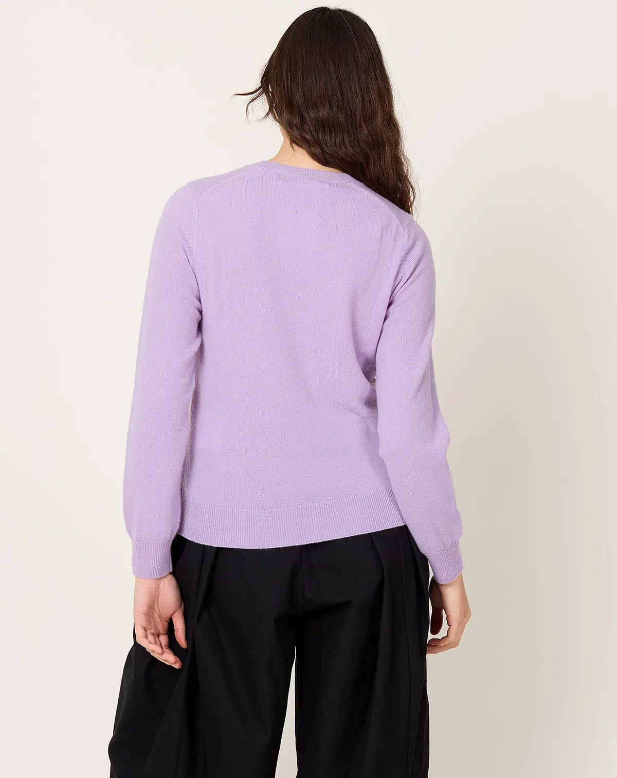 Cashmere Crewneck In Purple 3