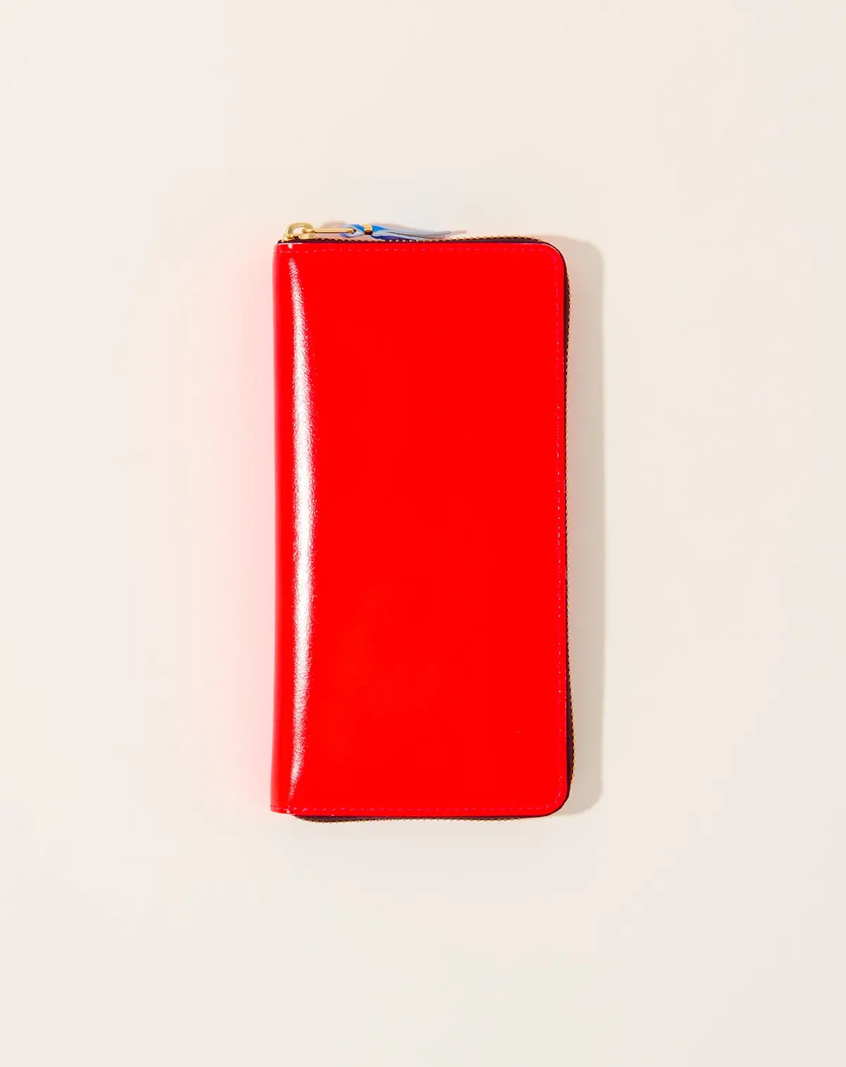 Leather Wallet In Super Fluo Orange 1