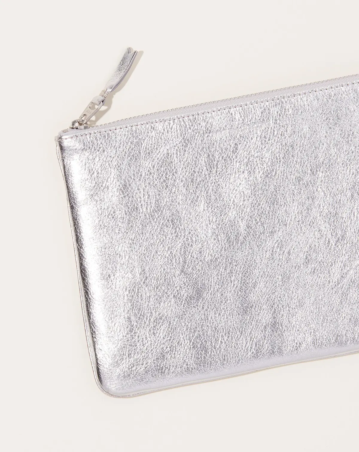 Gold Line Wallet Zip Pouch In Silver 1