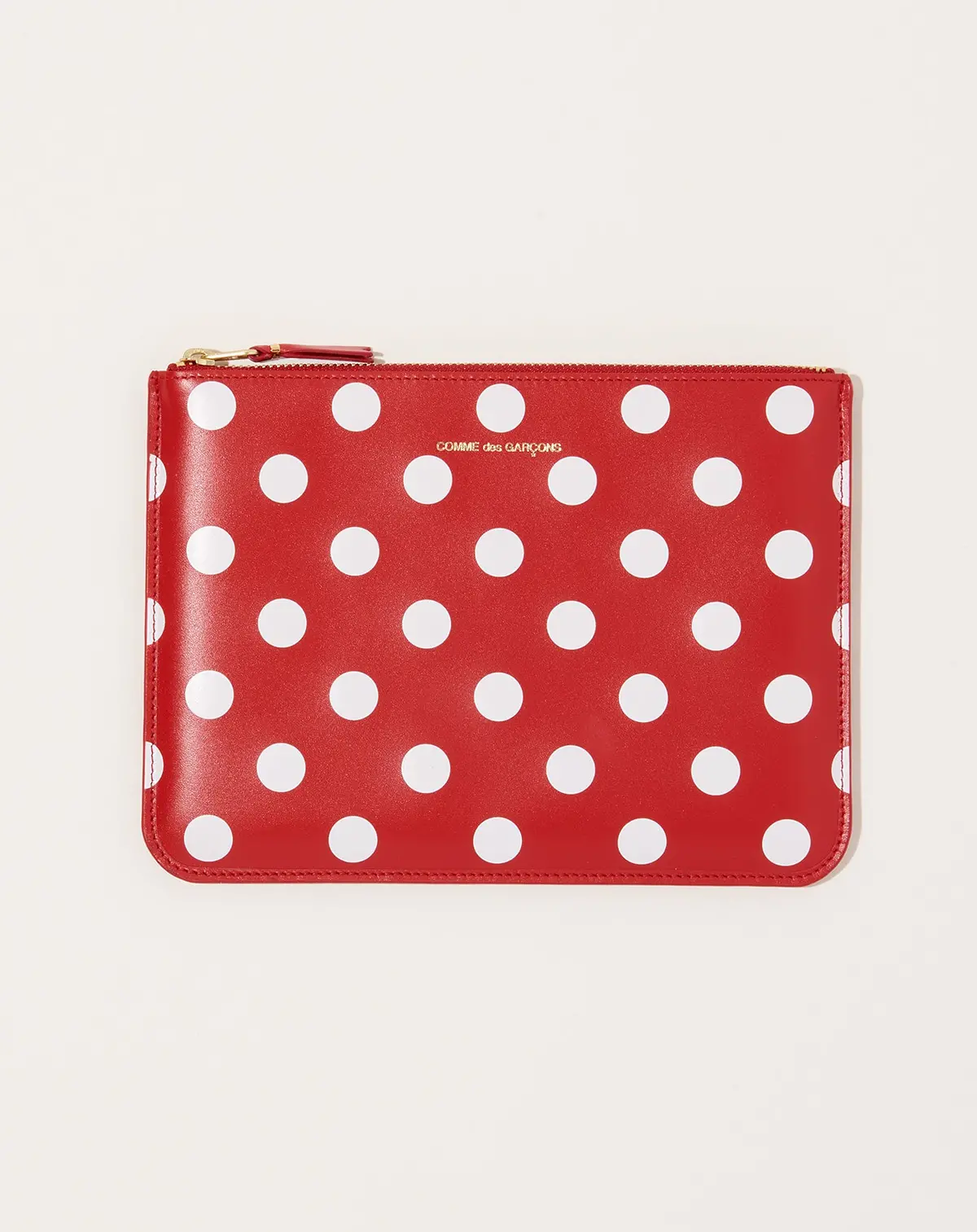 Polka Dots Printed Wallet Pouch In Red 1