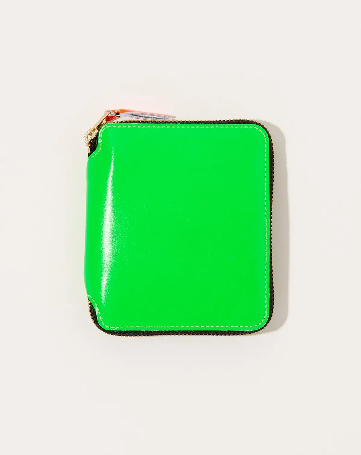Super Fluo Full Zip Around Wallet In Green 1