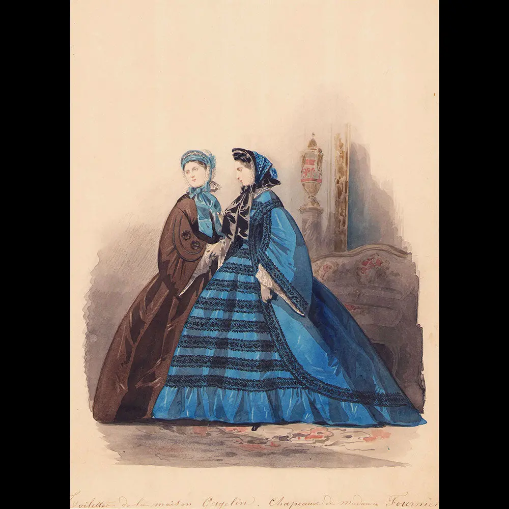 Dessin De Compte Calix Pour Une Revue De Mode (1861) 1