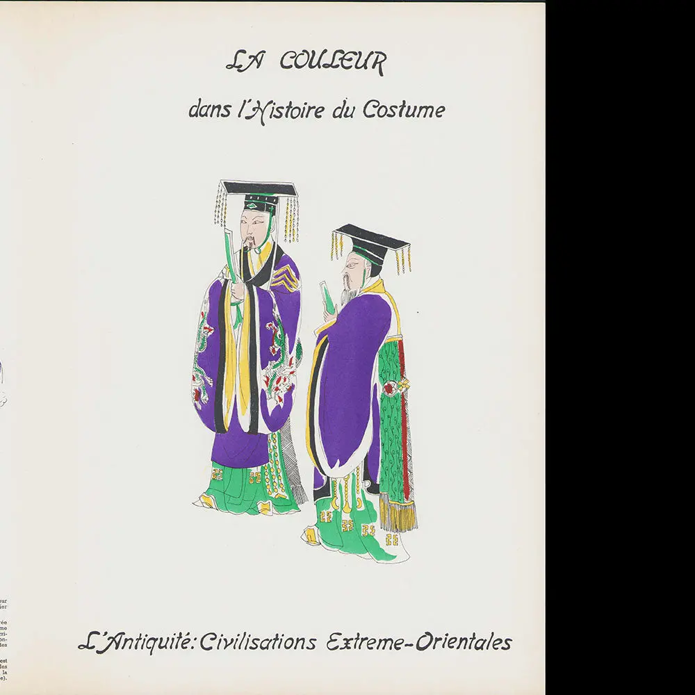 Contribution De La Couleur Dans L'histoire Du Costume - L'antiquité : Civilisations Extreme-Orientales (1952) 2