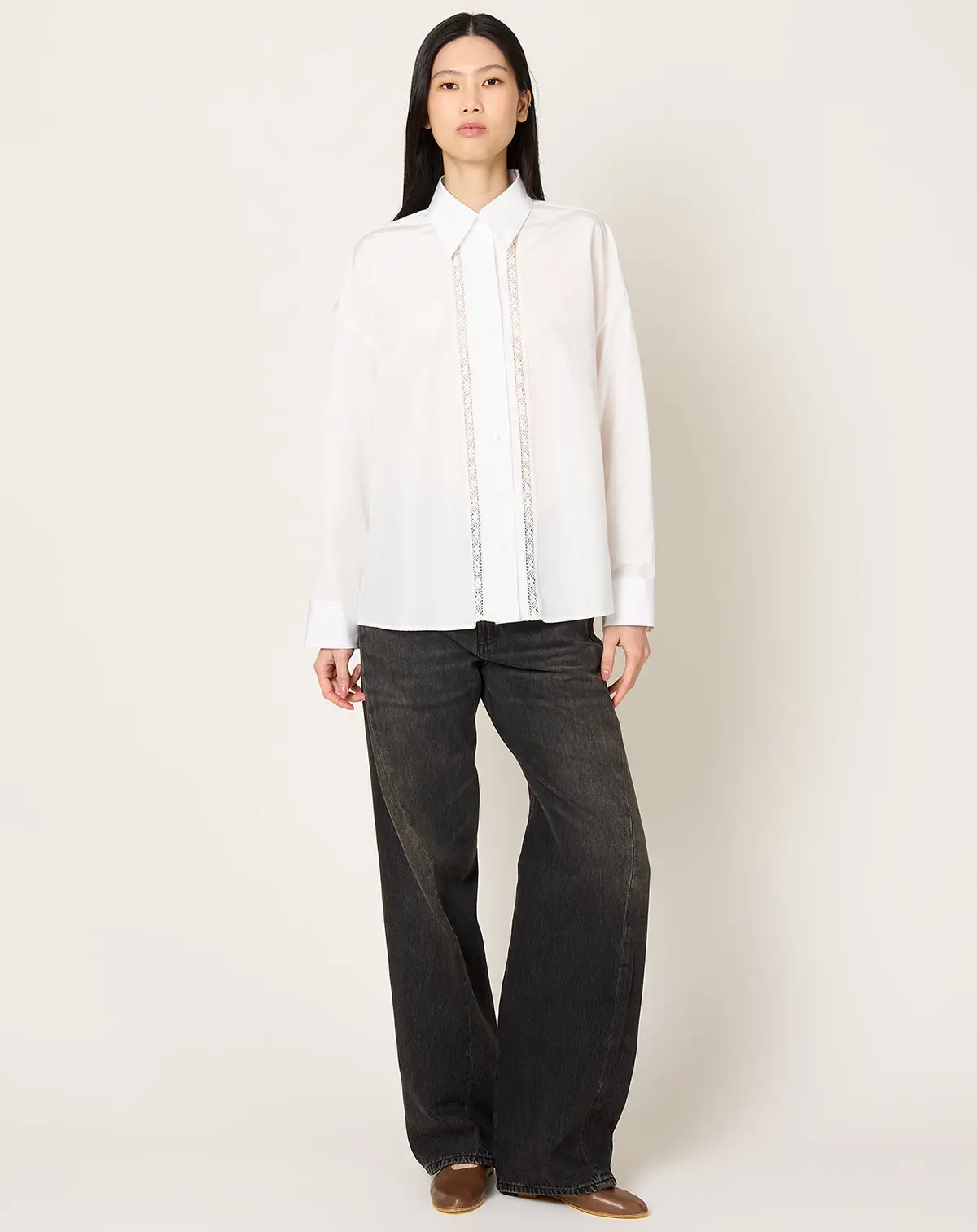 Lace Shirt In White 1