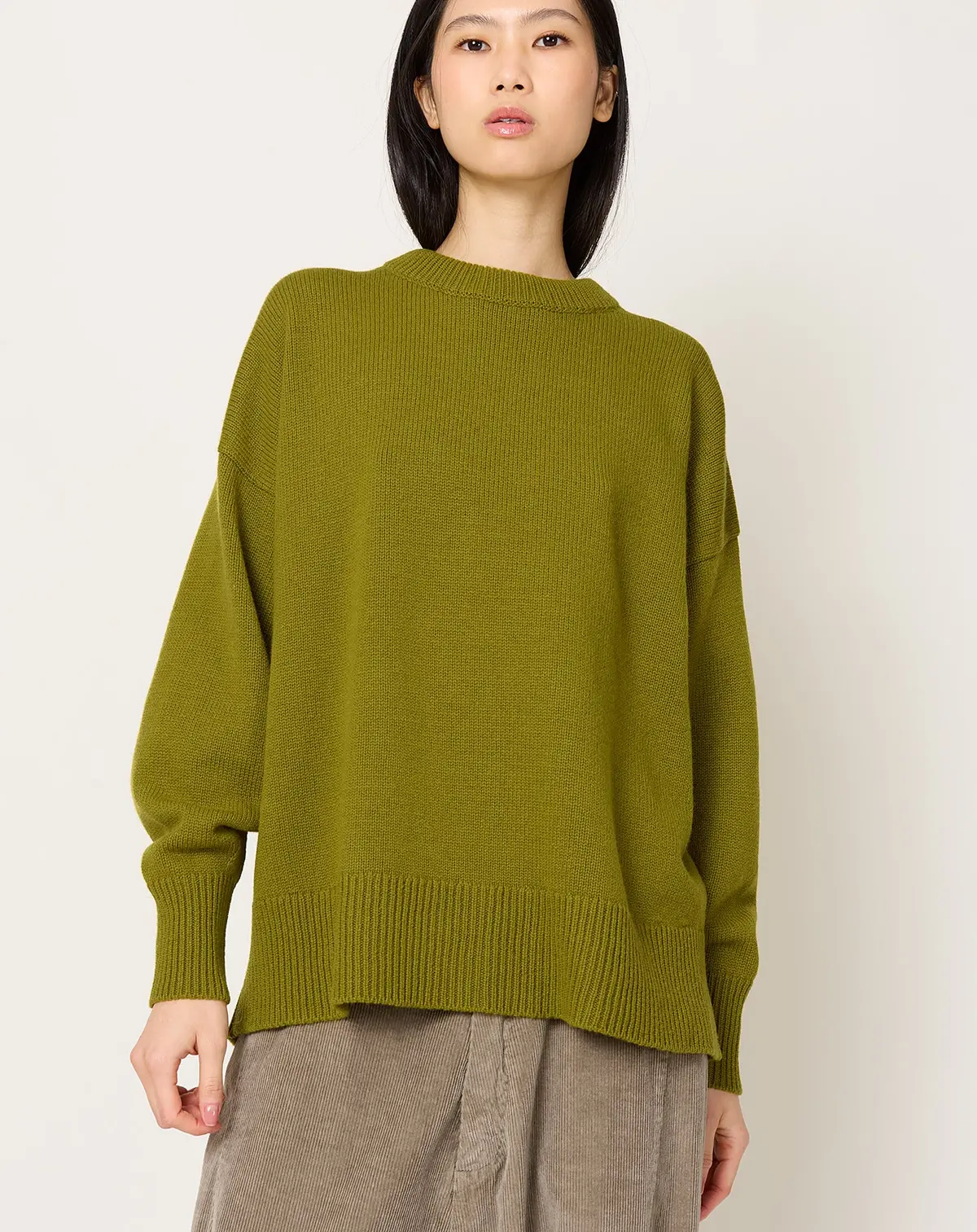 Merino Wool Oversized Sweater In Woodbine 1