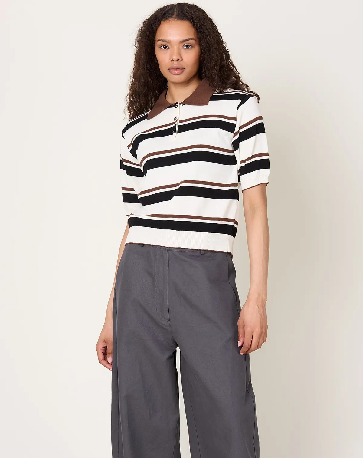 Organic Cotton Striped Polo 1