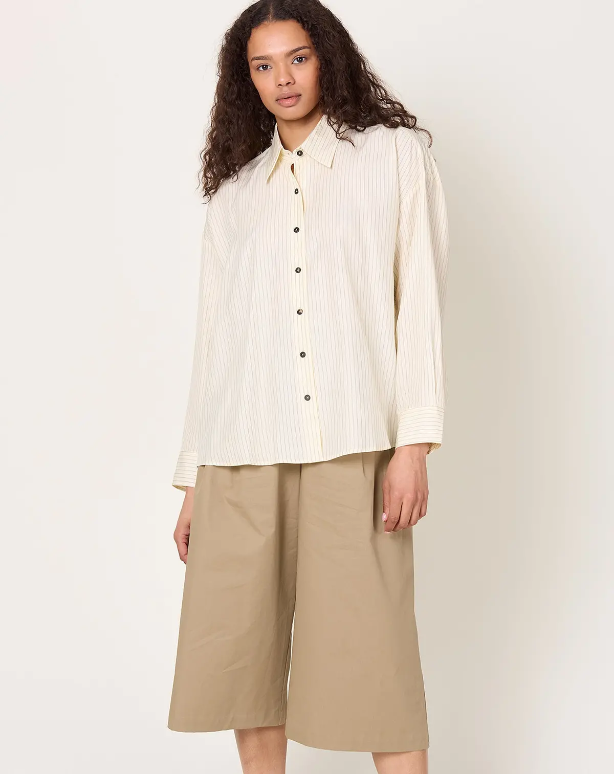 Oversized Pencil Striped Shirt 1
