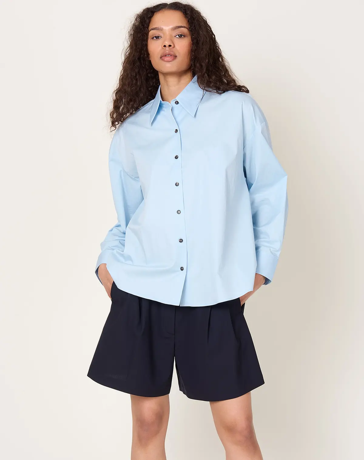 Oversized Shirt In Light Blue 1