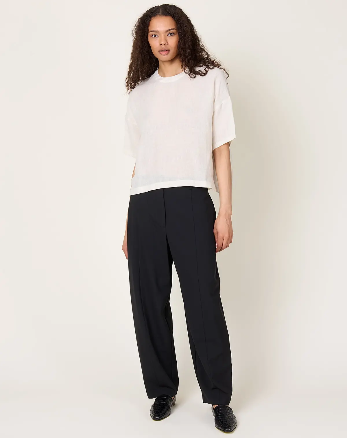 Tailored Barrel Pants In Black 1