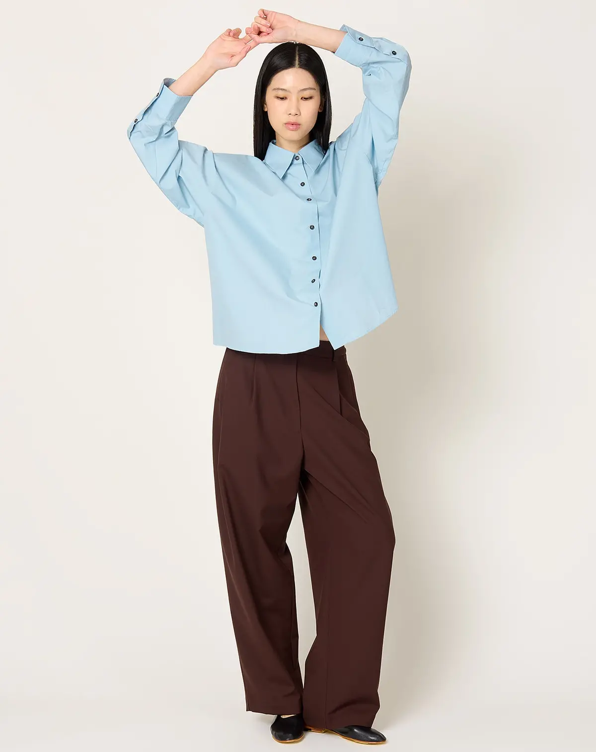 Tailored Masculine Pants In Burgundy 1
