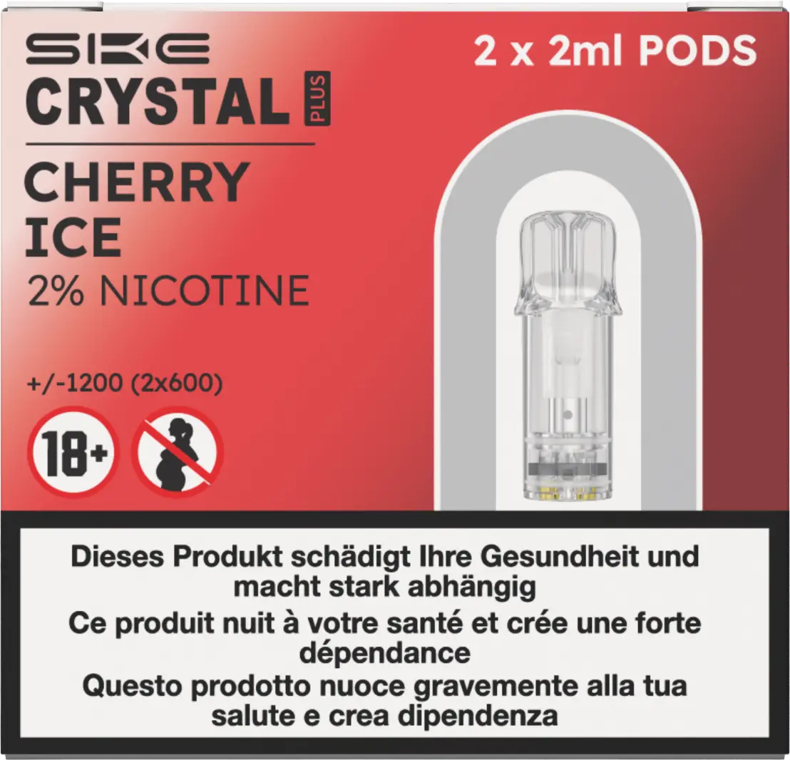 Crystal Plus Cherry Ice 2X2ml Pods 1