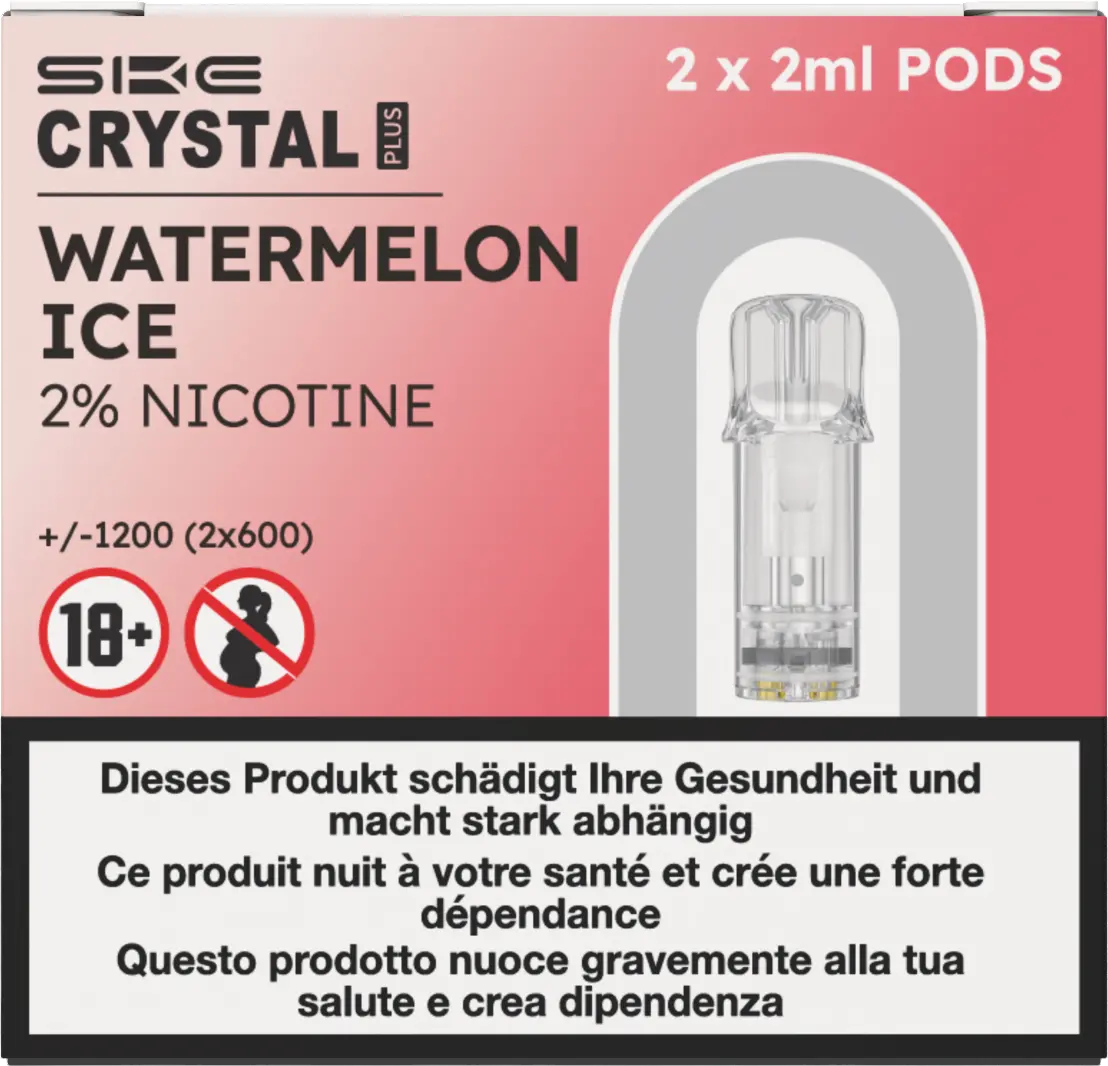 Crystal Plus Watermelon Ice 2X2ml Pods 1