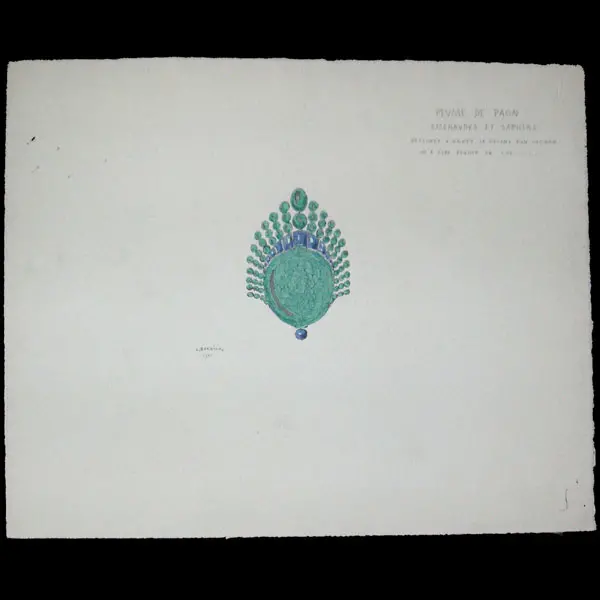 Barbier - Plumes De Paon : Projet De Bijou Par George Barbier (1911) 1