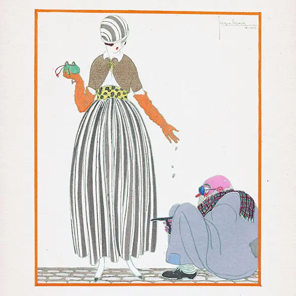 Gazette Du Bon Ton - L'aumône, Tailleur De Fantaisie, Planche De Georges Lepape (N°2, 1914) 2