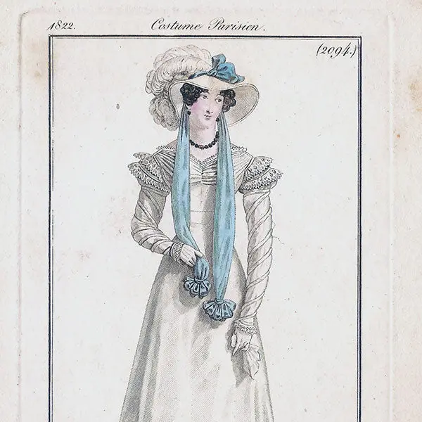 Costume Parisien, Journal Des Dames Et Des Modes, Planche 2094 Annotée Par La Mésangère (24 Septembre 1822) 2