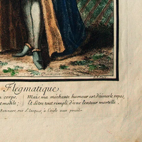 Le Flegmatique, Gravure De Bonnart (Circa 1680) 2
