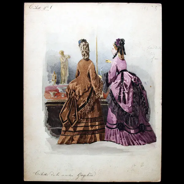 Compte-Calix - Dessin Pour Les Modes Parisiennes (1872) 1