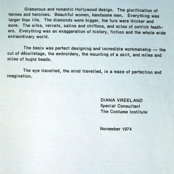 Romantic And Glamorous Hollywood Design - Metropolitan Museum (1974) 2