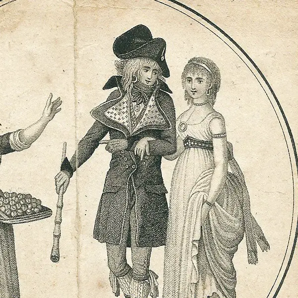 Incroyables Et Merveilleuses - C'est Inconcevable, Tu N'est Pas Reconnaissable, Gravure De Levilly (Circa 1797) 2